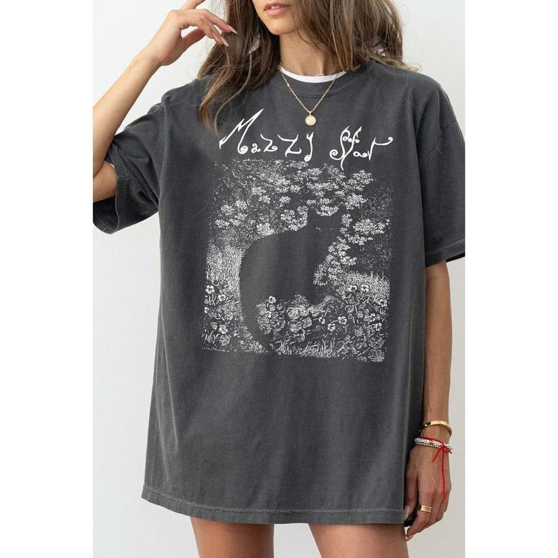 M@zzy St@r Cat Black Tee, Unisex Cotton Shirt Hoodie, Sweatshirt | GrindPrints.com