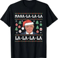 MAGA LA LA LA Donald Trump POTUS 47 Ugly Christmas Sweater T-Shirt Hoodie, Sweatshirt | GrindPrints.com
