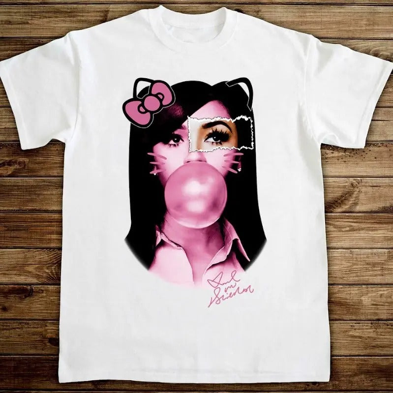 MARIAH Pink Eyes Cute Kitty Graphic Tee Hoodie, Sweatshirt | GrindPrints.com