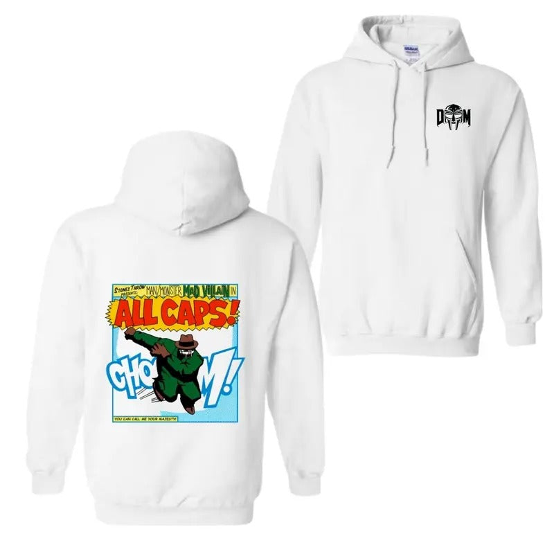 MF Doom Madlib All Caps 2 Sides T-Shirt, For Women, For Men Hoodie, Sweatshirt | GrindPrints.com