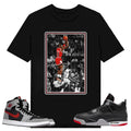 MJ 23, Shirt to match A J 1 High Zoom CMFT 2 Fire Red Cement Grey, A J 4 Bred, Shirt to matching Sneaker Hoodie, Sweatshirt