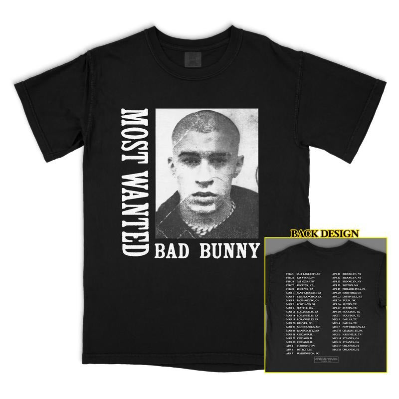 MOST WANTED BB DOUBLE SIDED T Shirt Merch B@d Bunny Crop Tops-=%2=-=%2=-=%2= tee=%2= Hoodie, Sweatshirt | GrindPrints.com