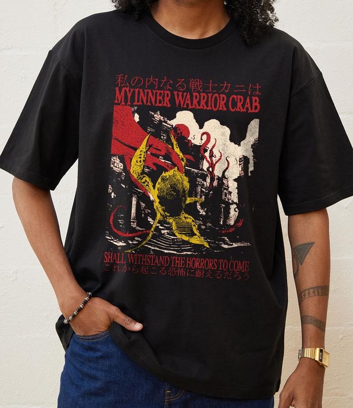 MY INNER WARRIOR CRAB Essential T Shirt Unisex T Shirt, Funny Meme T Shirt, Vintage Graphic T Shirt Hoodie, Sweatshirt