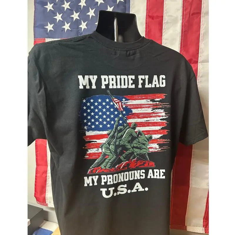 MY PRIDE FLAG MY PRONOUNS ARE USA T-Shirts, Hoodie, Sweatshirt | GrindPrints.com