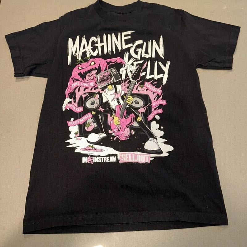 Machine Gun MGK Mainstream Sellout Heavy Cotton Black Unisex Shirt Hoodie, Sweatshirt | GrindPrints.com