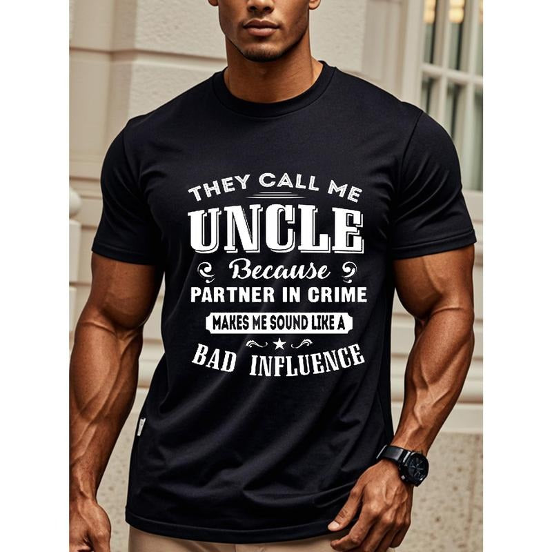 Made In The USA, Moisture-Wicking They Call Me Uncle T-Shirt, Crew Neck Graphic, Regular Fit, Men's Casual Daily Style...