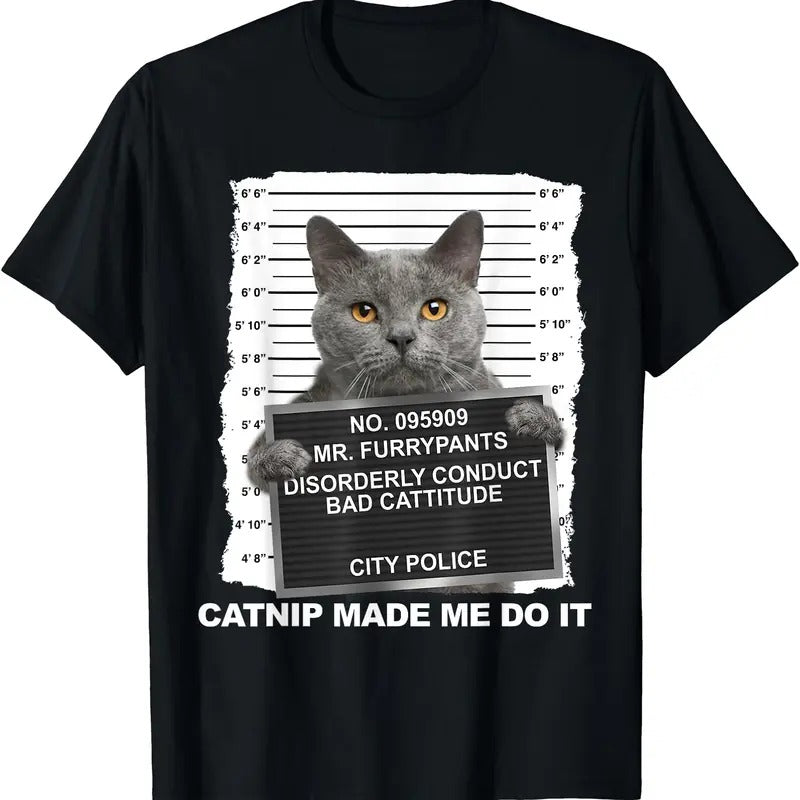 Made Me Do It Funny Cat Tee T-Shirt | Tee for Men & Women | Cotton Hoodie, Sweatshirt | GrindPrints.com