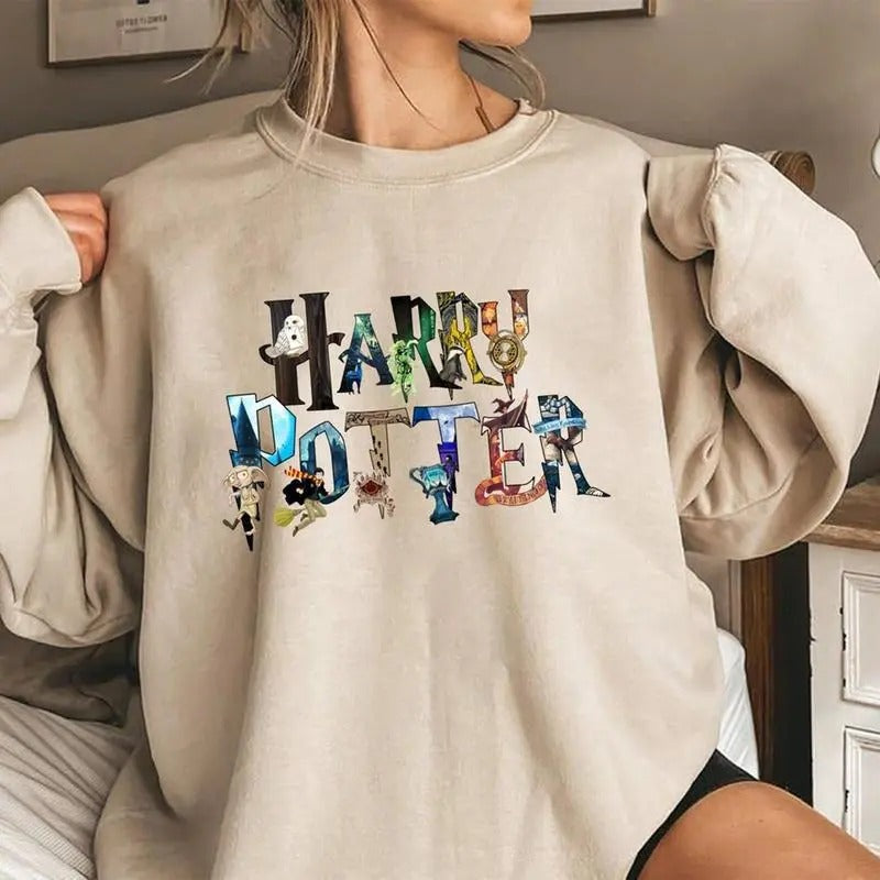 Magic HP Shirt,  HP Fan Shirt, H0gwarts Shirt Sweatshirt, Hoodie Cotton Womenswear | GrindPrints.com