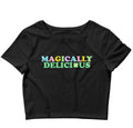 Magically Delicious Baby tee   Cute Clover Fitted Graphic Top  Y2K Baby Tee  Gift For Girlfriend  St Patricks Day Gift...