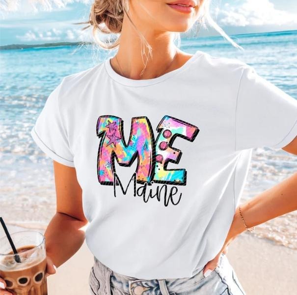 Maine Neon Splash DTF Transfers - THIS IS NOT A SHIRT Hoodie, Sweatshirt | GrindPrints.com