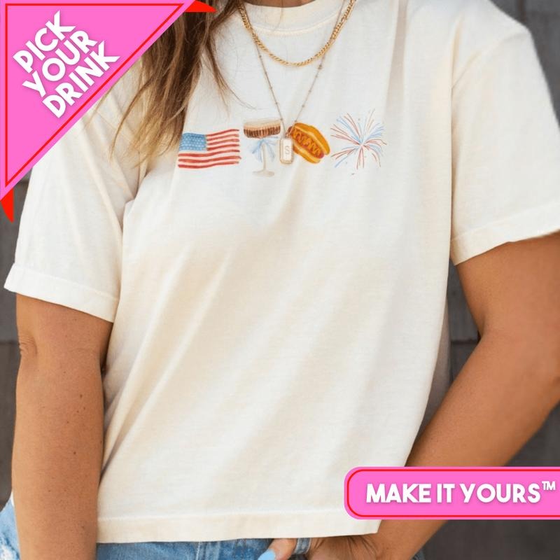 Make It Yours 'All-American Cookout' Boxy Tee Hoodie, Sweatshirt | GrindPrints.com