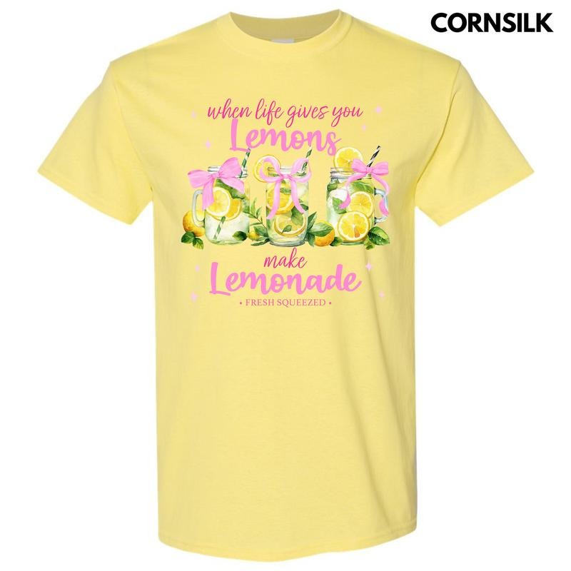 Make Lemonade Coquette Gildan Short Sleeve T-Shirt 'NLB' Hoodie, Sweatshirt | GrindPrints.com