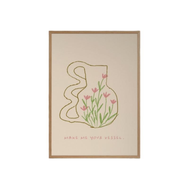 Make Me Your Vessel Floral Printed, Christian Home Decor, Christian Faith Poster, Gifts For Women Her Bedroom Decor,...