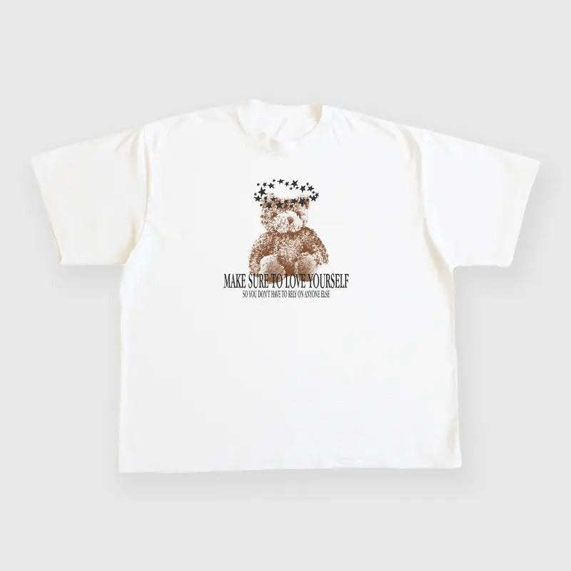Make Sure To Love Yourself Custom Printed White T-Shirt Hoodie, Sweatshirt | GrindPrints.com