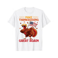 Make Thanksgiving Great Again Dabbing Turkey Trump American 100% Cotton Thanksgiving Friends Family S XXXL White Made Usa T-Shirts, Hoodie, Sweatshirt