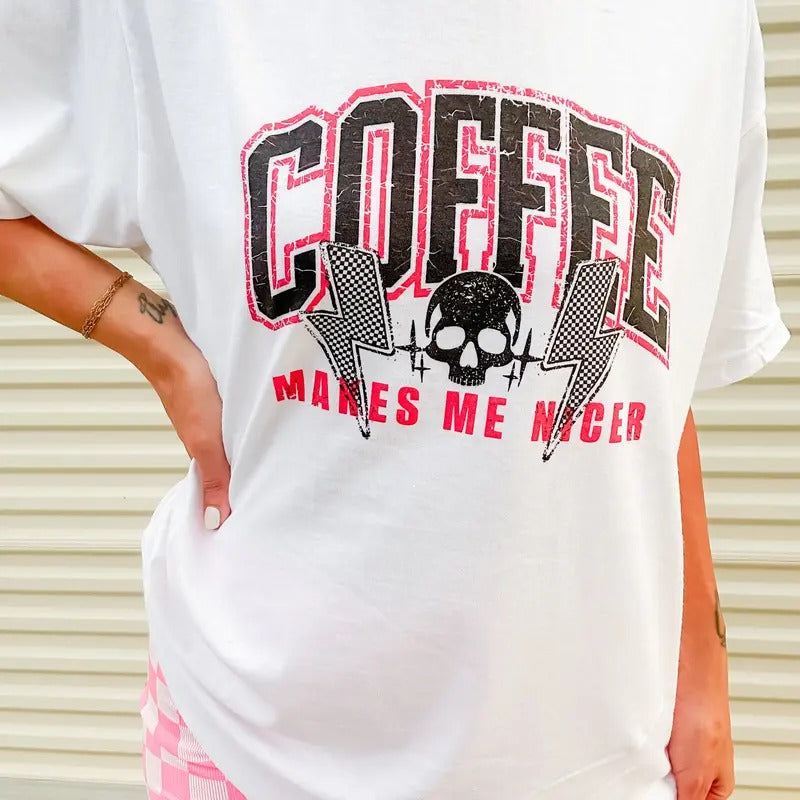 Makes Me Nicer Graphic Top T-Shirts, Hoodie, Sweatshirt | GrindPrints.com