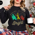 Making Spirits Bright Christmas Sweatshirt, Haunted Mansion Sweatshirt, Hitchhiking Ghosts Tee Hoodie | GrindPrints.com