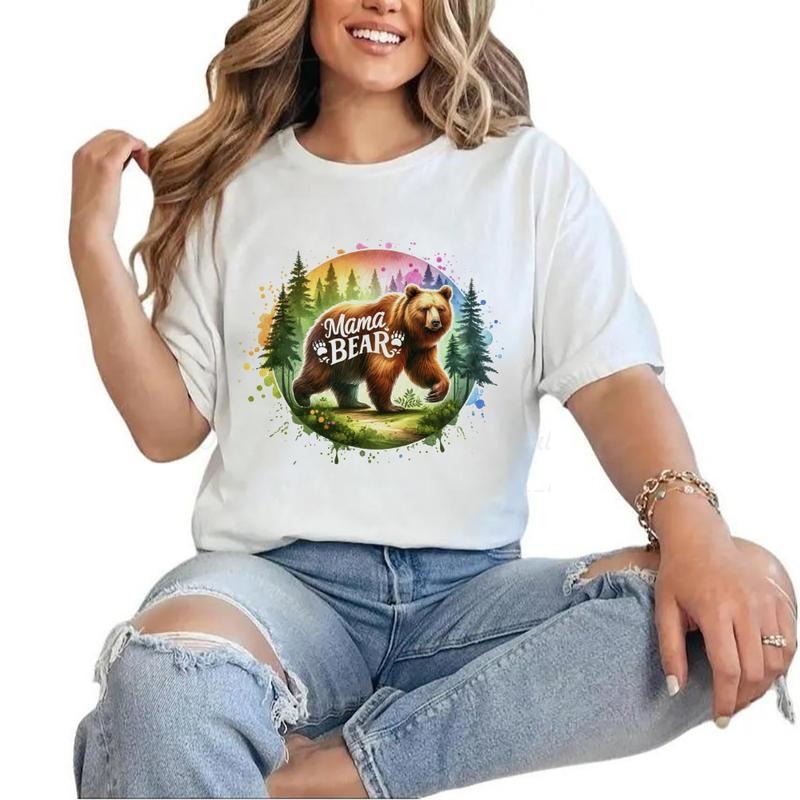 Mama Bear Forest Colorful T-shirt Bear Mum Animal Unisex Hoodie Sweatshirt | GrindPrints.com