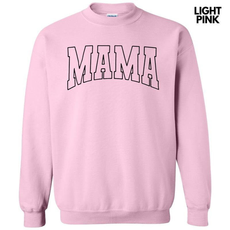 Mama Black Outline Puff Sweatshirt T-Shirts, Hoodie | GrindPrints.com
