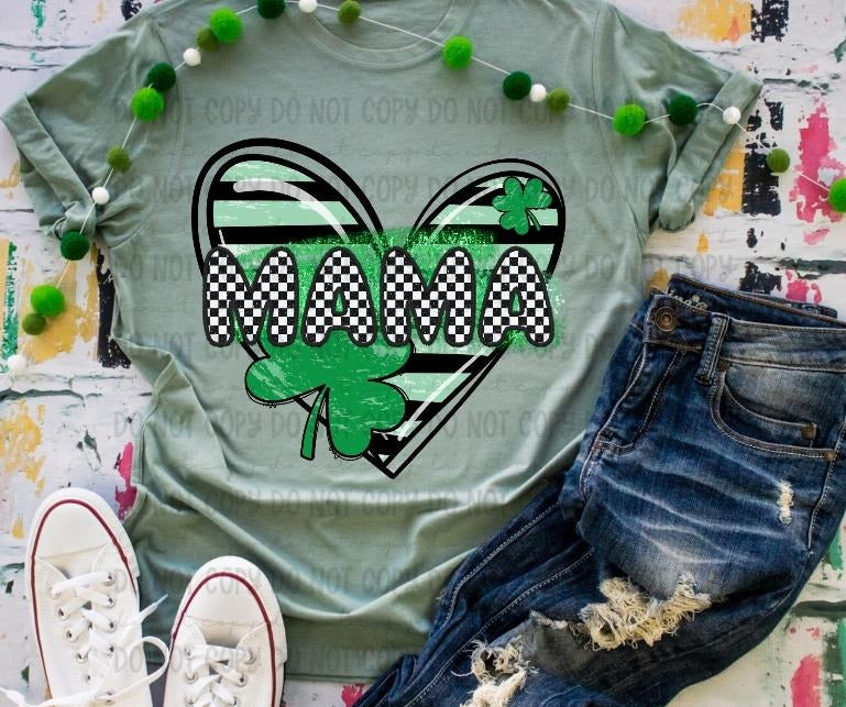 Mama Clover Heart DTF Transfers - THIS IS NOT A SHIRT Hoodie, Sweatshirt | GrindPrints.com