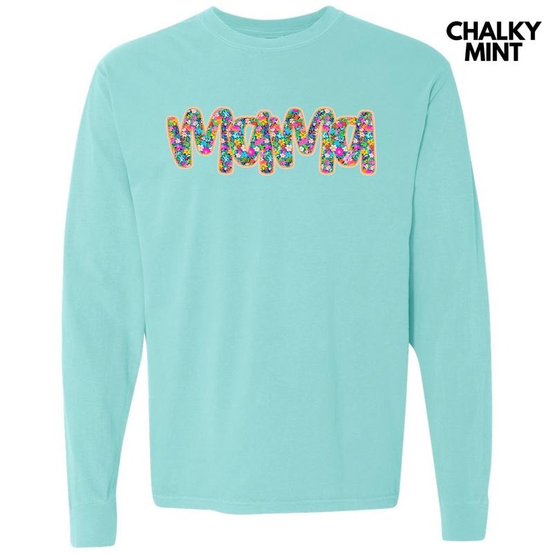 Mama Ditzy Floral Long Sleeve Comfort Colors T-Shirt 'NLB' Hoodie, Sweatshirt | GrindPrints.com