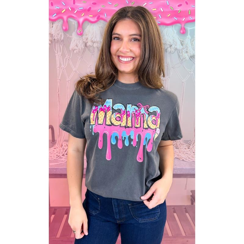 Mama Drip Comfort Color Graphic T-Shirt Hoodie, Sweatshirt | GrindPrints.com