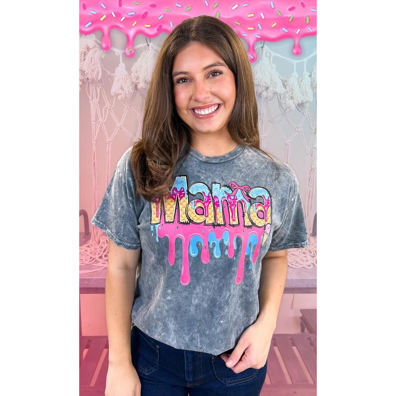 Mama Drip Mineral Washed Graphic Shirt Hoodie, Sweatshirt | GrindPrints.com