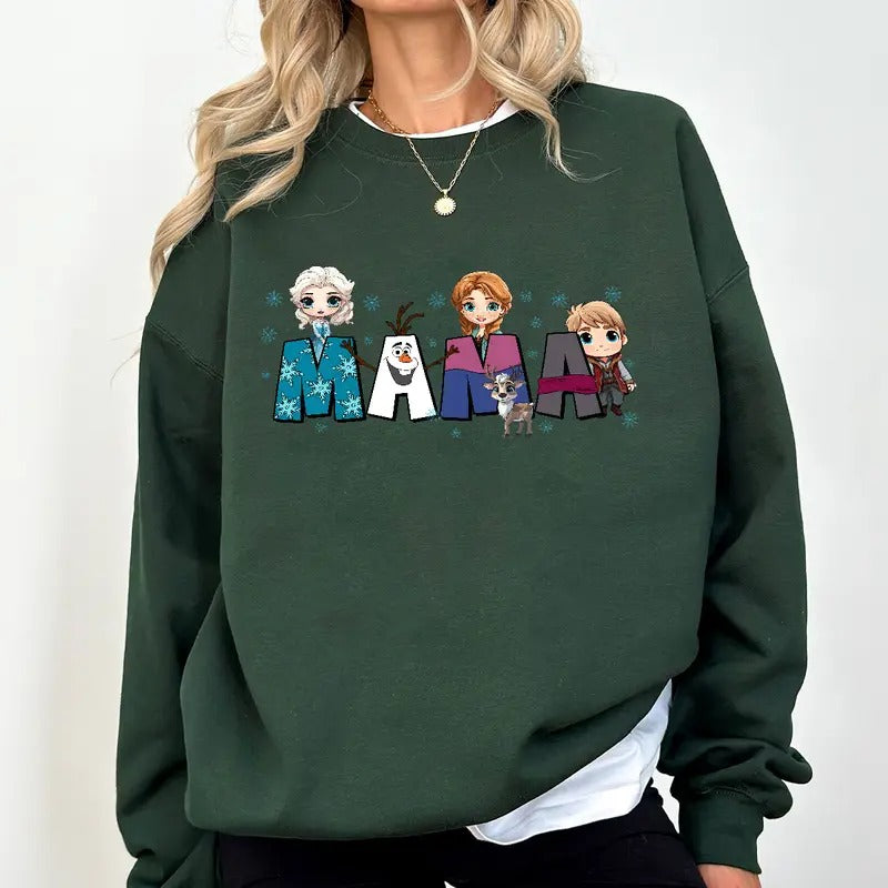 Mama Fro-zen Sweatshirt, Hoodie, Mothers Day Shirt | GrindPrints.com