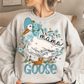 Mama Goose Blue Floral Sweatshirt, Mama Coquette Silly Goose Tee, Goose Lover Shirt, Mothers Day Gift Hoodie