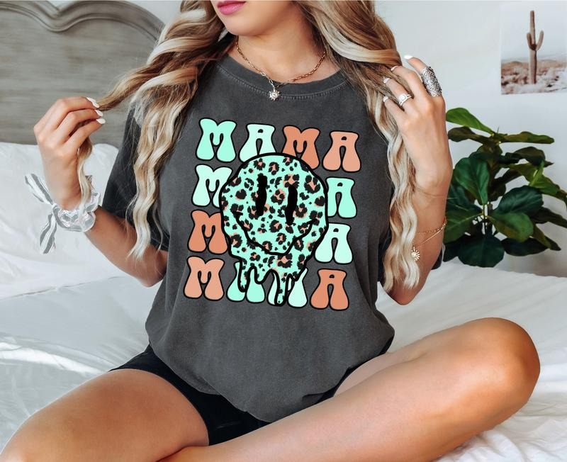Mama Groovy style Tee Comfortable Cotton Hoodie, Sweatshirt | GrindPrints.com