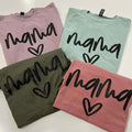 Mama Heart T-shirt Leopard Mama Tee Heart Retro Tshirt Mom Heart Tee Bolt Leopard T-shirt Mama Heart Tee Casual Comfort...