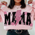 Mama Lightning Bolt Sweatshirt, Funny Mama Tee, Mom Life Gift, Retro Mama Tee, Mother's Day Gift Hoodie | GrindPrints.com
