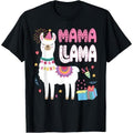 Mama Llama Mom Of The Birthday Llama Birthday Theme T-Shirt Made in USA Hoodie, Sweatshirt | GrindPrints.com