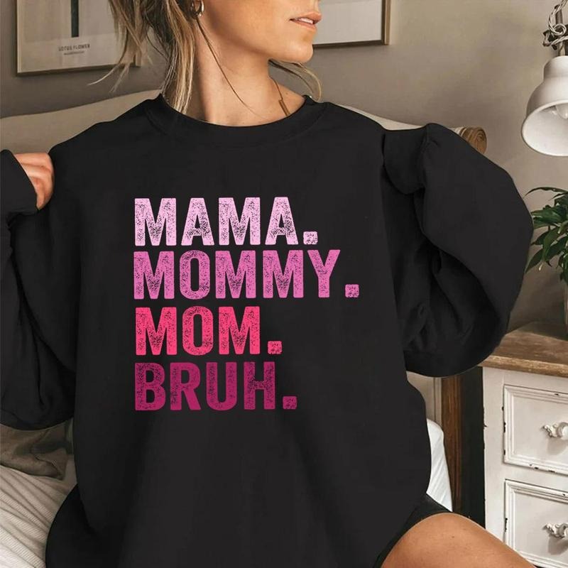 Mama Mommy Mom Bruh Sweatshirt, Retro Pink Mama Sweatshirt, Gift for Mom, Mama Sweatshirt, Mother's Day Shirt, Sarcastic...
