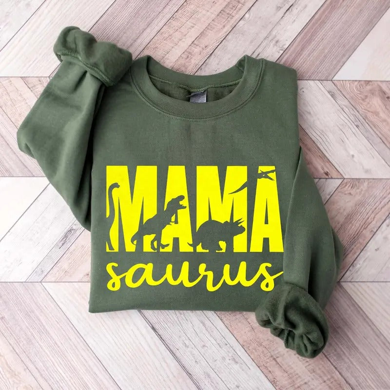 Mama Saurus Sweatshirt, Mama Dinosaur, Mom Life Sweatshirt, Mother's Day Sweatshirt, Funny Mother's Day Gift, Mom Of...