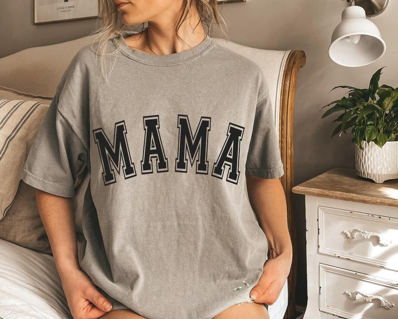 Mama Shirt, Mama T-shirt, Retro Boho Mama Shirt, Gift for Mom, Baby Shower Gift, Mom Shirt Top Womenswear Hoodie, Sweatshirt