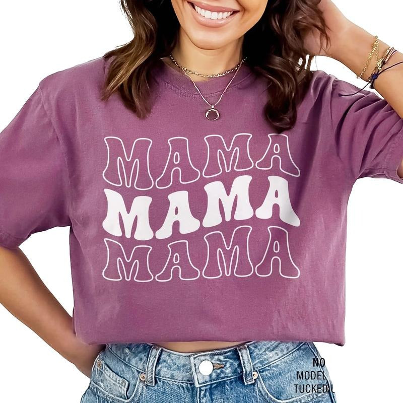 Mama Shirt, Mothers Day Shirt Gift, Trendy Mama Shirt, Cute Retro Mom Shirt, Mommy Shirt, New Mother Tee Gift, Unisex...