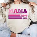 Mama Stronger than the Storm Sweatshirt, Motivational Mom Sleeve Sweatshirt, Positive Mom Quotes, Mama Life Trendy...