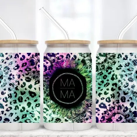 Mama Sunflower 16 Oz Frosted Glass Tumbler T-Shirts, Hoodie, Sweatshirt