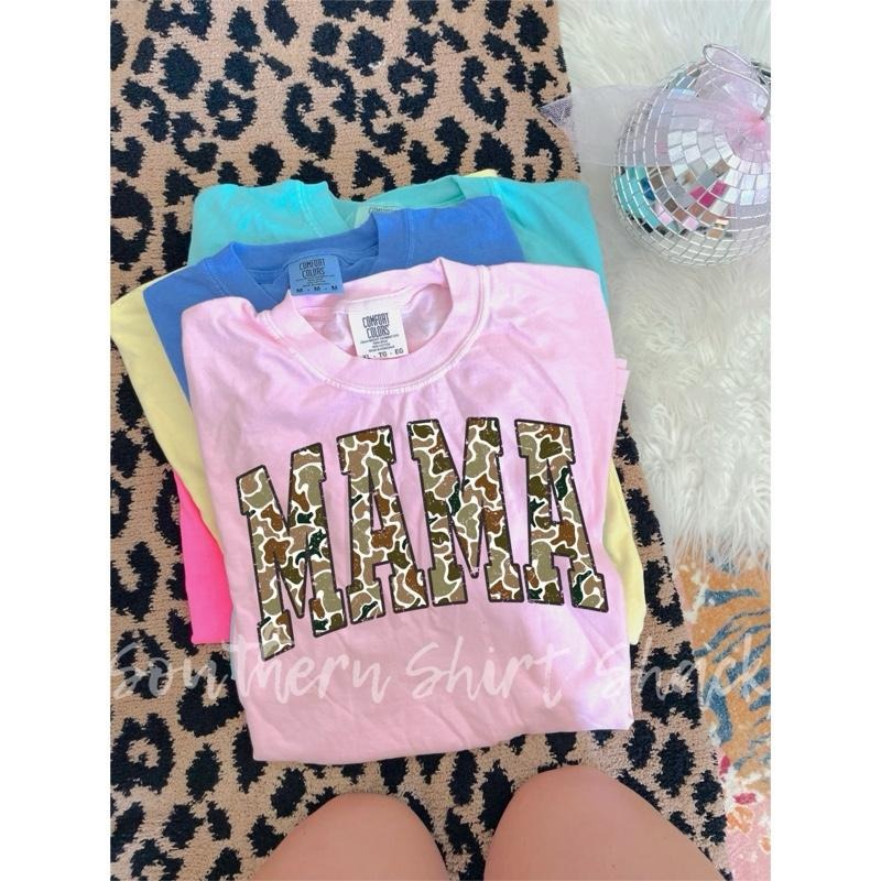 Mama Tan Duck Camo T shirt  | Blossom comfort colors t shirt Hoodie, Sweatshirt | GrindPrints.com