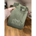 Mama with bow Embroidered Sweatshirt T-Shirts, Hoodie | GrindPrints.com