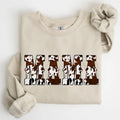 Mama, Cow Print, Western, Country, Varsity, Retro, Vintage Sweatshirt, Crew Neck, Women's, Crewneck T-Shirts, Hoodie
