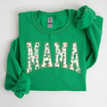 Mama, Retro, St. Paddy's Day, Clover, Shamrock, Lucky, Irish, Lucky Charm, St Patrick's Day Sweatshirt, Crew Neck,...