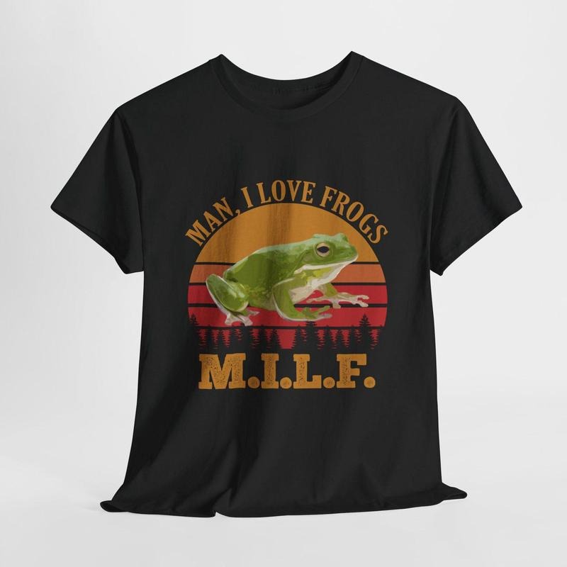 Man I Love Frogs M.I.L.F. Vintage Frog T-Shirtstyle{n002}2 T-Shirts, Hoodie, Sweatshirt | GrindPrints.com