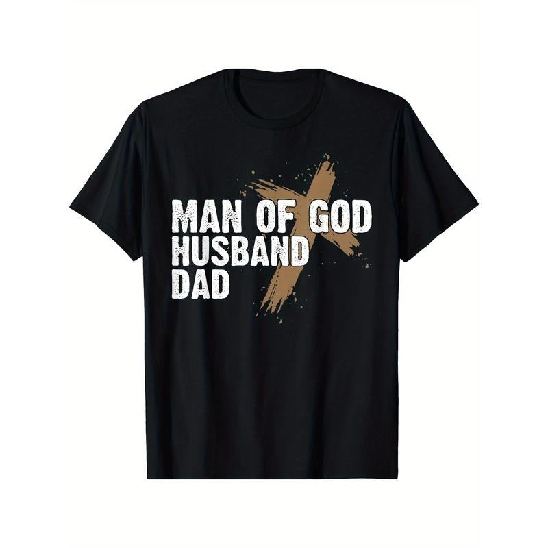 Man Of God Husband Dad Christian Faith Father's Day Gift T-Shirt made in usa Hoodie, Sweatshirt | GrindPrints.com