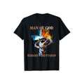 Man Of God Husband Dad Papaw Father's Day TShirt  Casual Style Crew Neck Short Sleeve T-Shirt Tops Trendy for Unisex,...