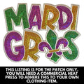 Mardi Fleur De Lis Sequin Patch - PATCH ONLY T-Shirts, Hoodie, Sweatshirt | GrindPrints.com