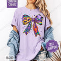 Mardi Gras Bow Shirt Comfort Colors, Coquette Women's Tee, Holiday Women's Tshirt Oversized Hoodie, Sweatshirt