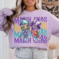 Mardi Gras Coquette sweatshirt-hoodie-tshirt, Retro Mardi Gras tshirt, Fleur De Lis sweatshirt, Glitter, King Cake...