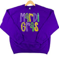 Mardi Gras Faux (Fake) Glitter Sweatshirt -- PURPLE T-Shirts, Hoodie | GrindPrints.com